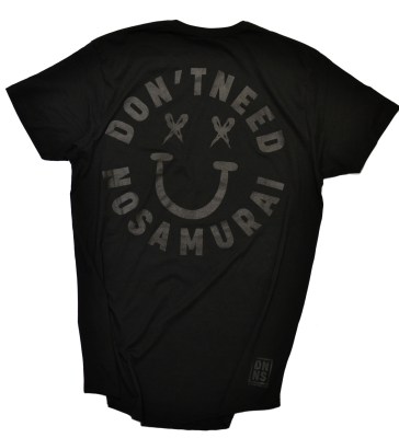 T-SHIRT SMILE BLACK LONG LENGTH